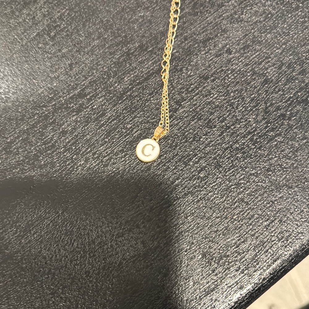Gold Initial Pendant Necklace